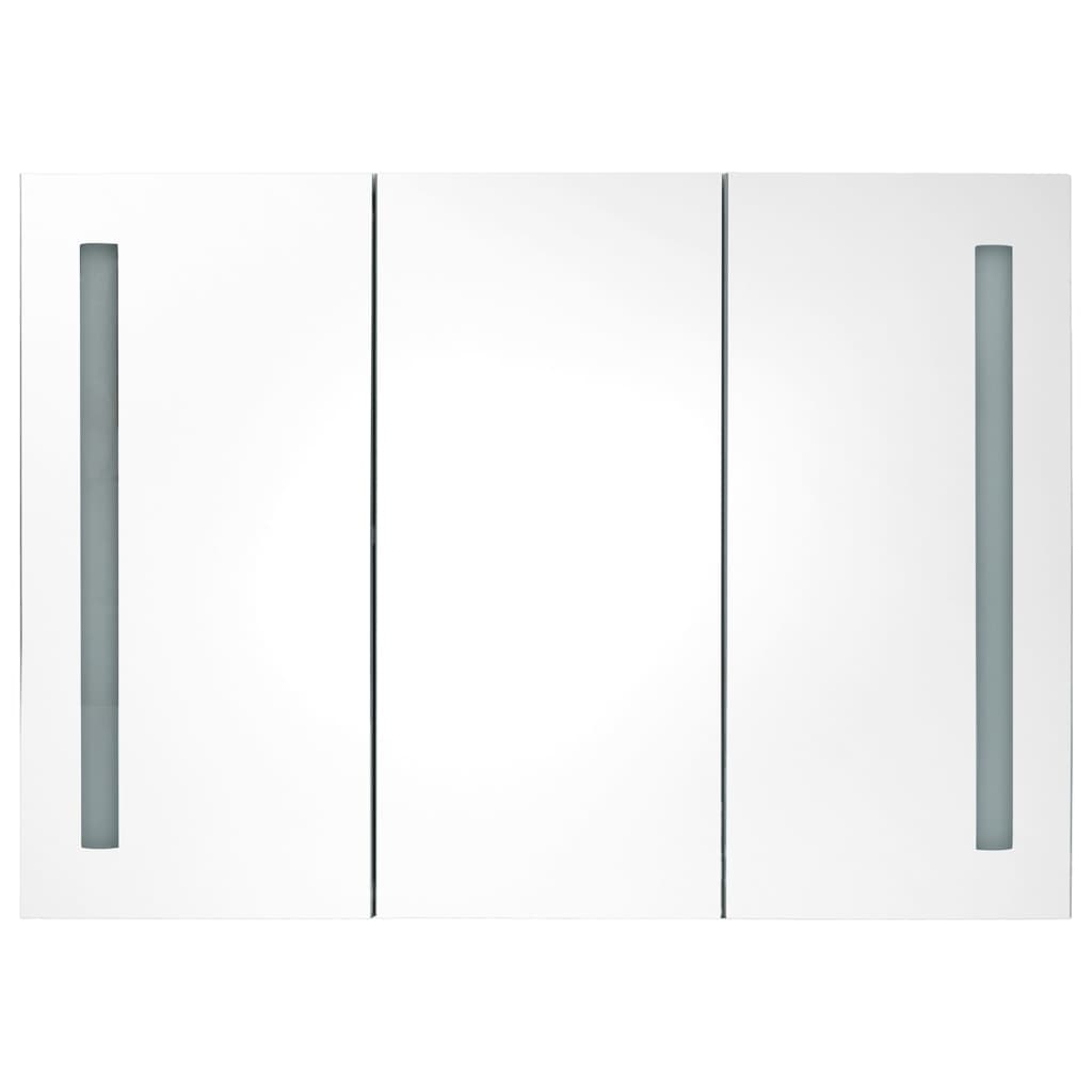 vidaXL LED koupelnová skříňka se zrcadlem 89 x 14 x 62 cm zářivě bílá
