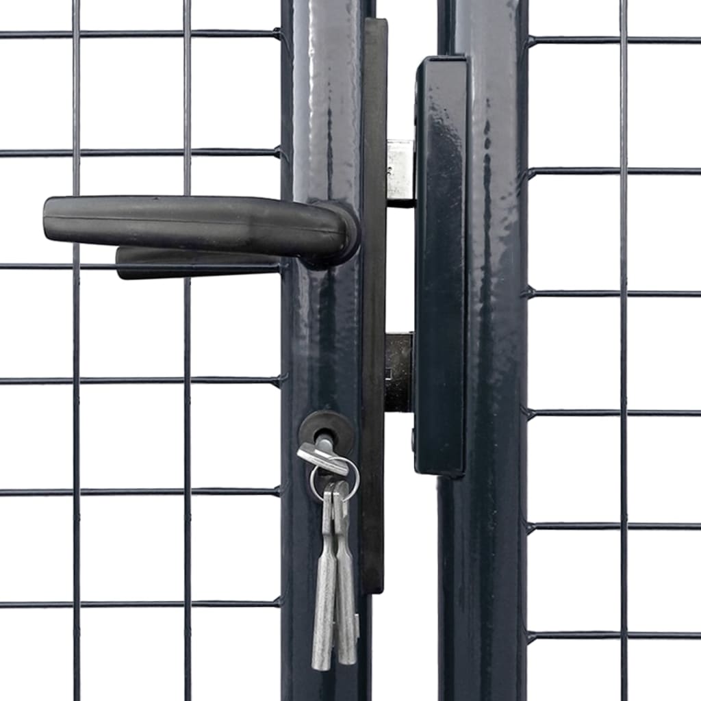 vidaXL Zahradní plotová brána pozinkovaná ocel 289 x 150 cm šedá