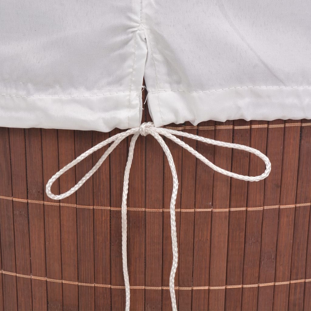 vidaXL Bambusový koš na prádlo obdélníkový hnědý