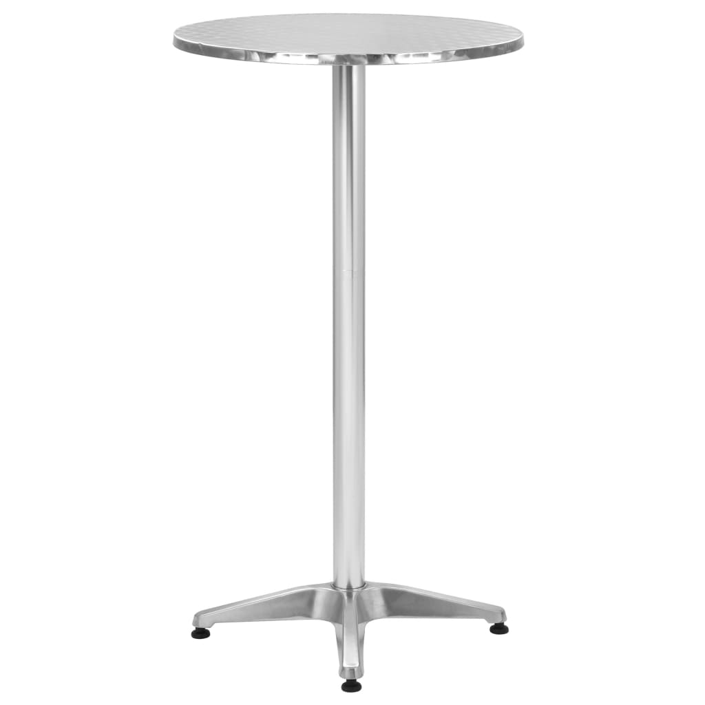 vidaXL Zahradní stůl stříbrný 60 x (70–110) cm hliník