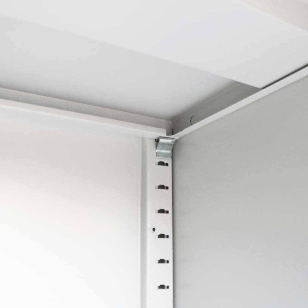 vidaXL Kancelářská skříň s posuvnými dveřmi kovová 90x40x90 cm šedá