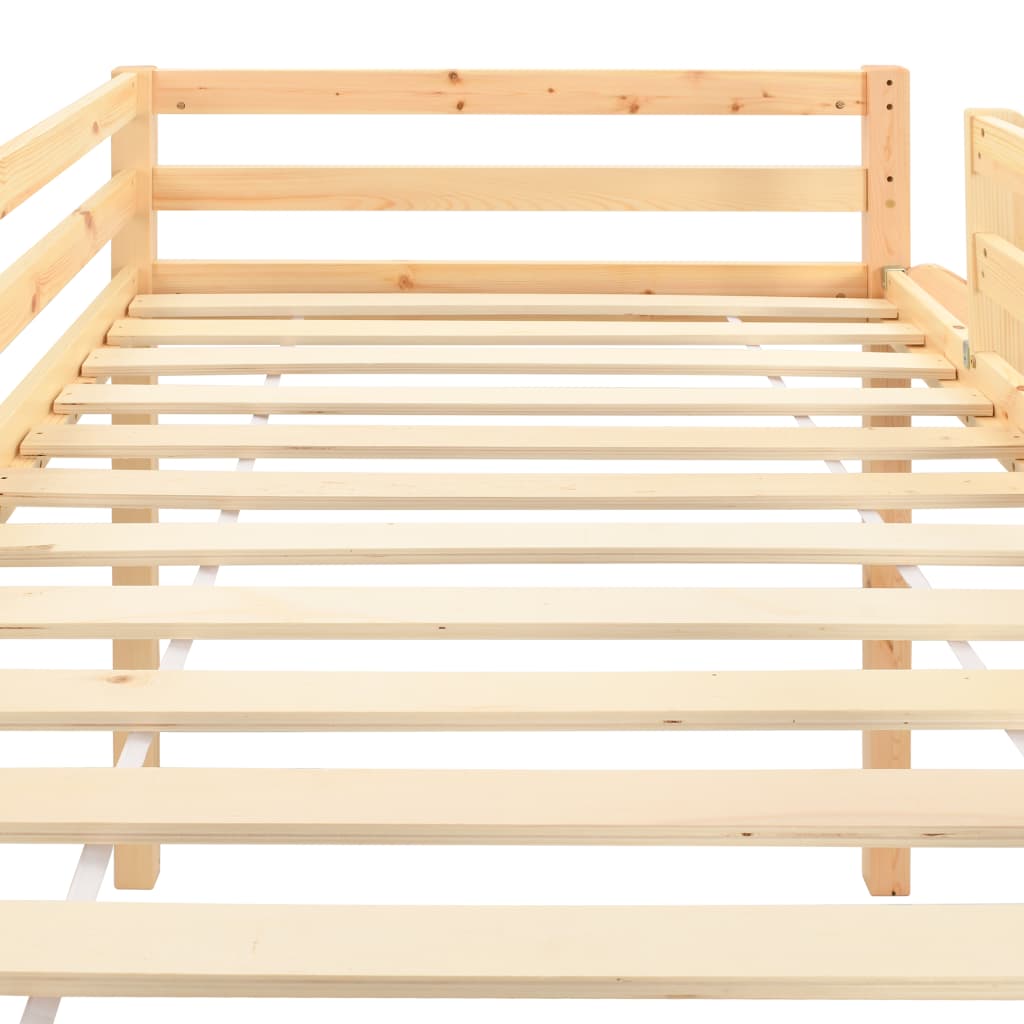 vidaXL Rám dětské patrové postele skluzavka a žebřík borovice 97x208cm