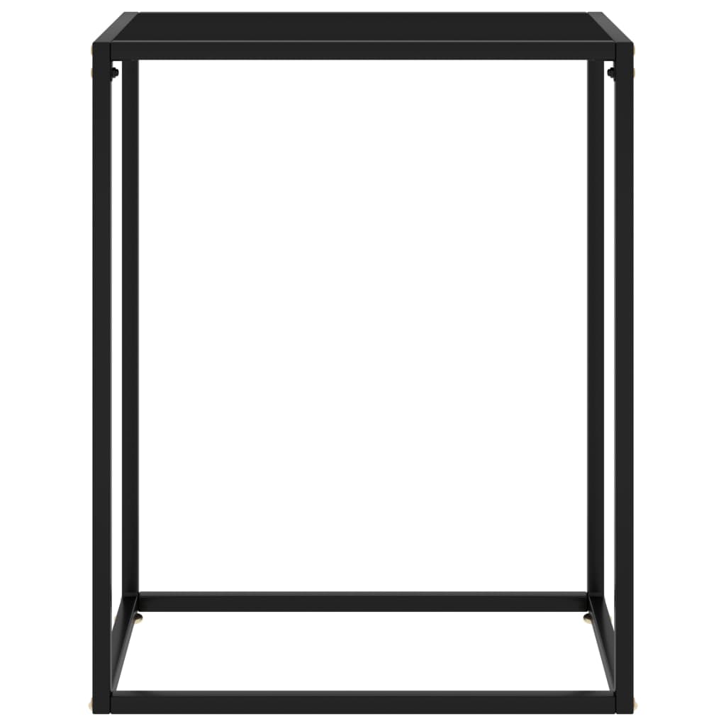 vidaXL Konzolový stolek černý 60 x 35 x 75 cm tvrzené sklo