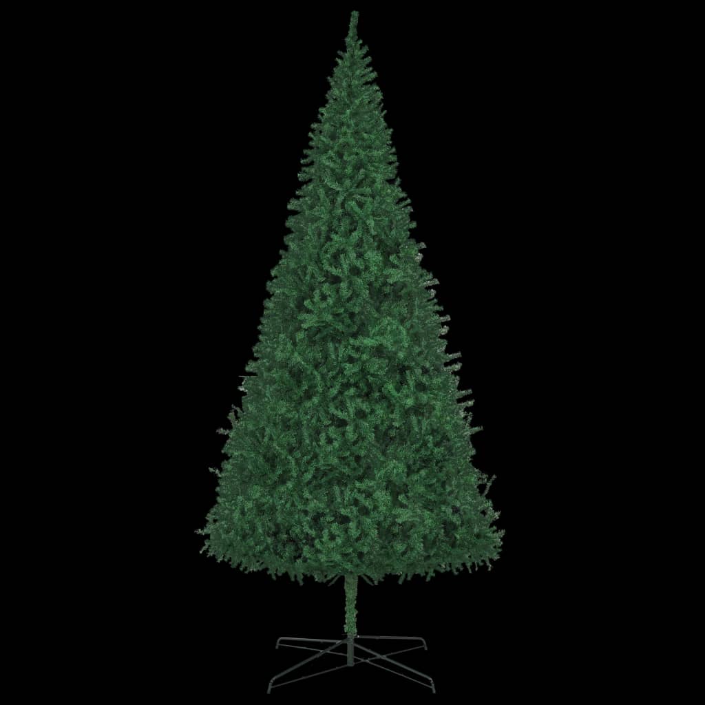 vidaXL Umělý vánoční stromek s LED a sadou koulí 400 cm zelený