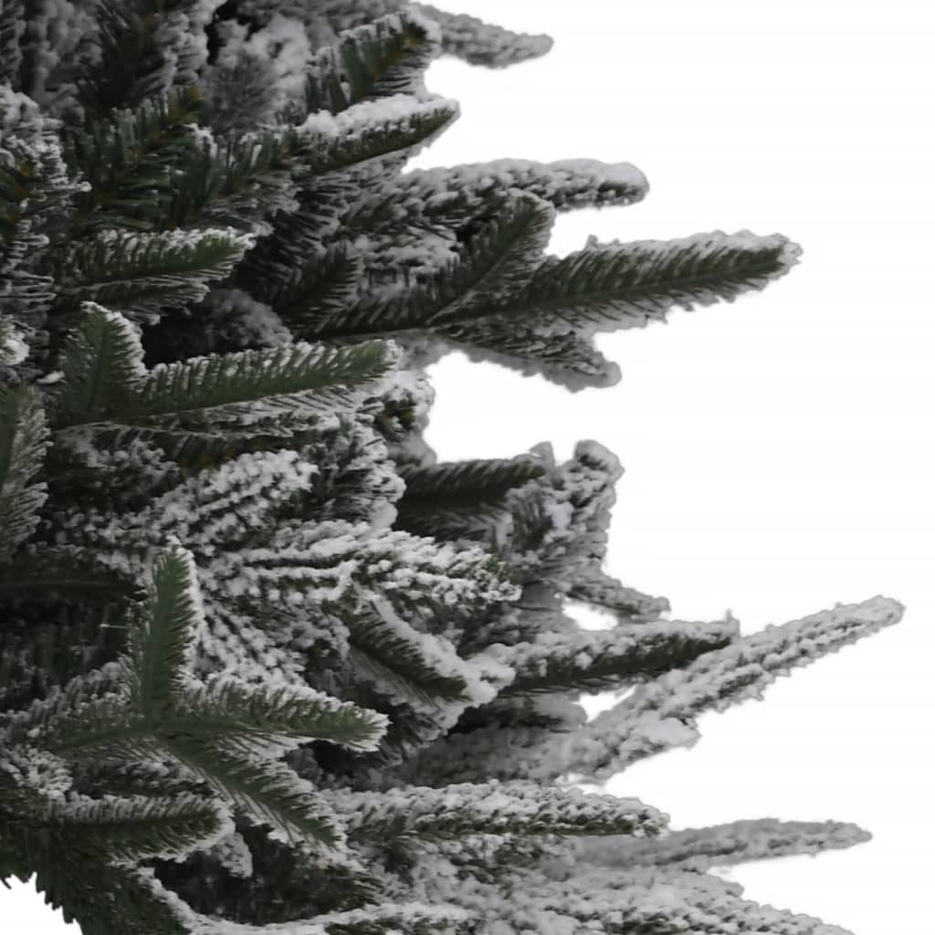 vidaXL Umělý vánoční stromek LED osvětlení zasněžený 240 cm PVC a PE