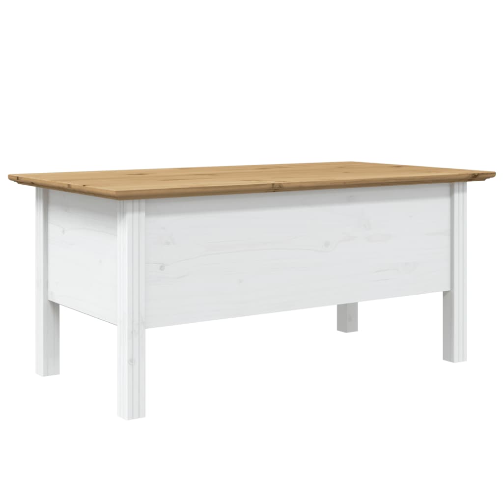 vidaXL Konferenční stolek BODO bílý a hnědý 100 x 55 x 45 cm borovice