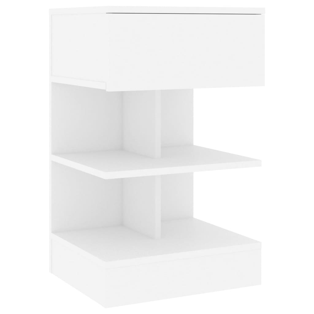 vidaXL Noční stolek bílý 40 x 35 x 65 cm dřevotříska