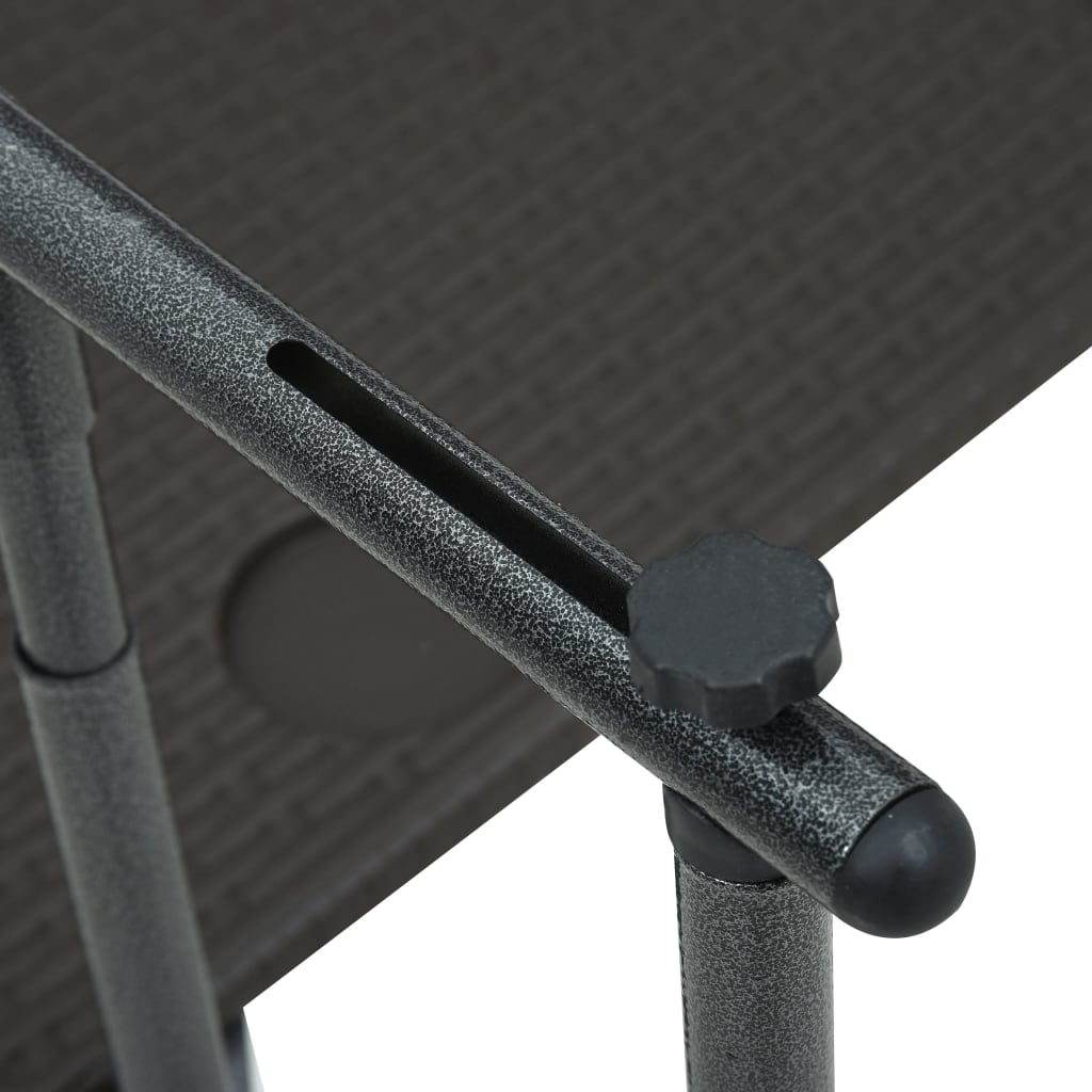 vidaXL Závěsný stůl na balkon hnědý 60x64x83,5 cm plast imitace ratanu