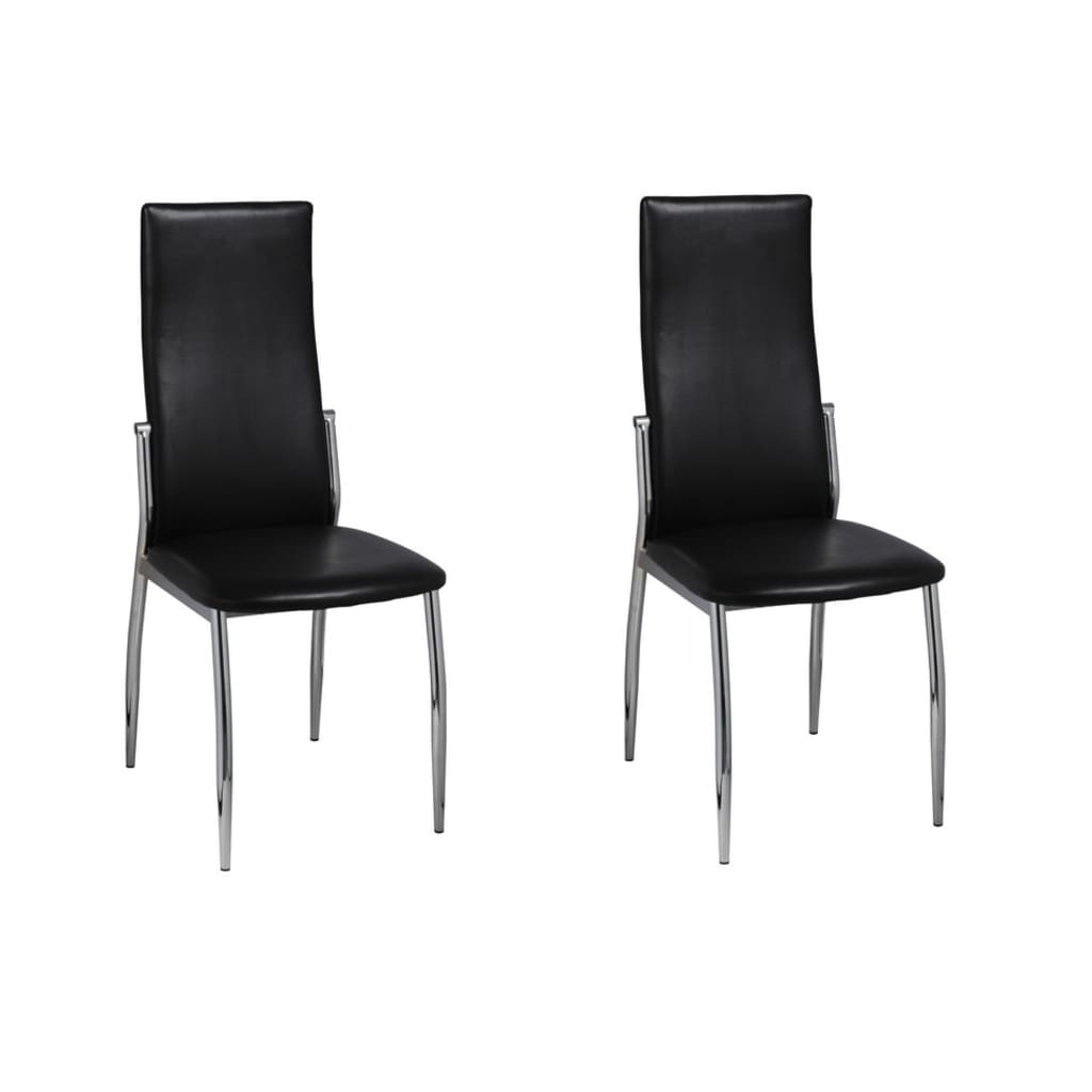 vidaXL Jídelní židle 2 ks černé umělá kůže