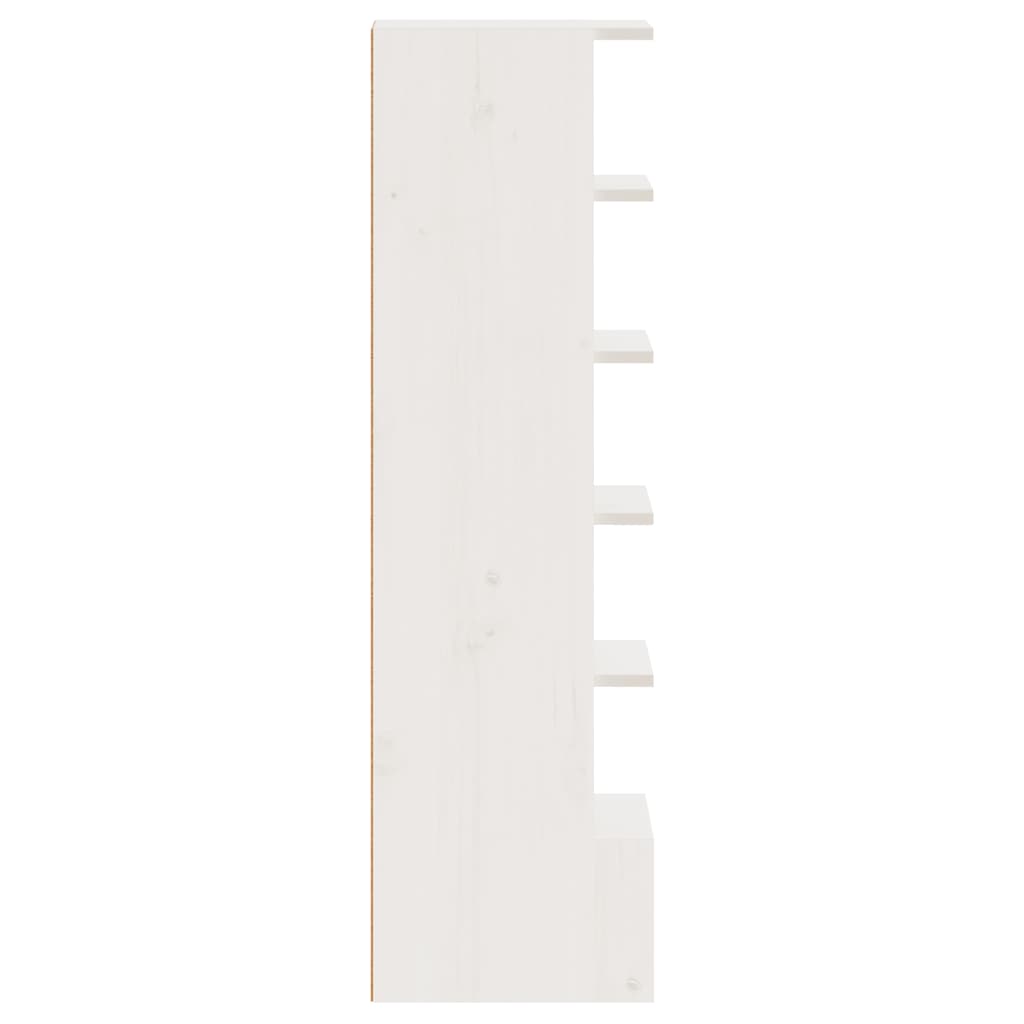 vidaXL Botník bílý 28 x 30 x 104 cm masivní borové dřevo