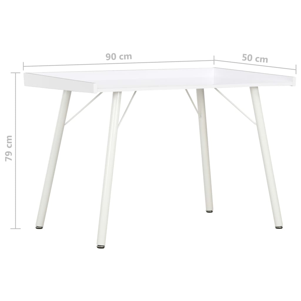 vidaXL Psací stůl bílý 90 x 50 x 79 cm