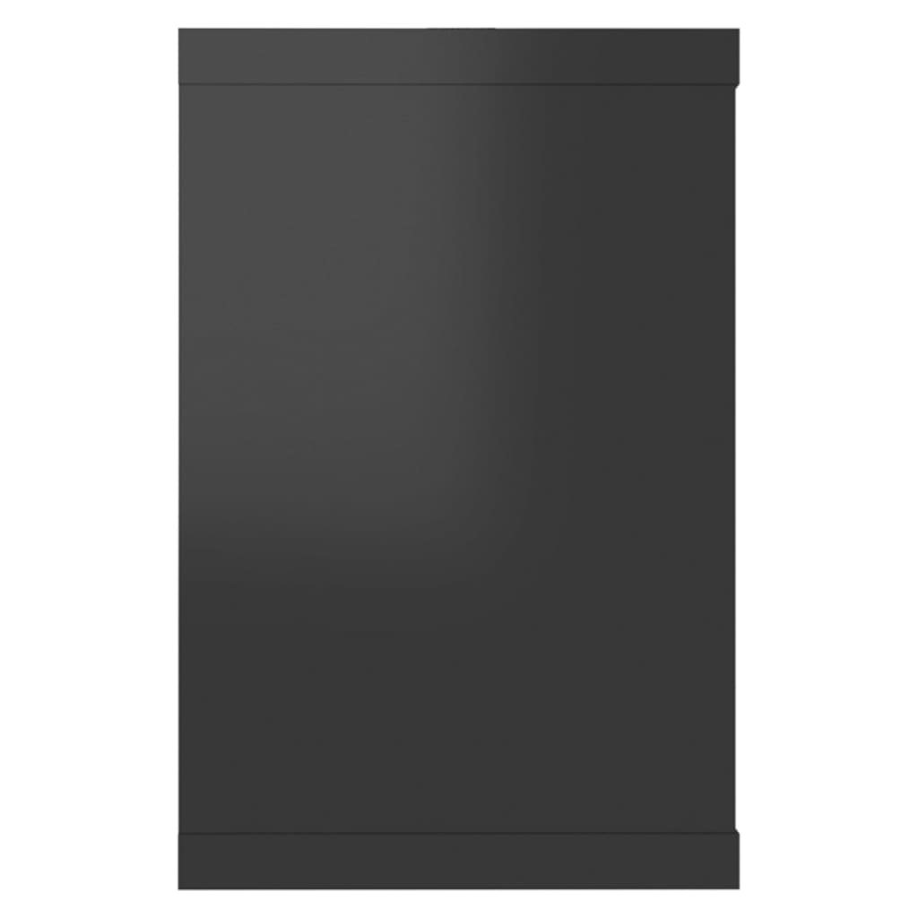 vidaXL Nástěnné police krychlové 2 ks černé vysoký lesk 60x15x23 cm