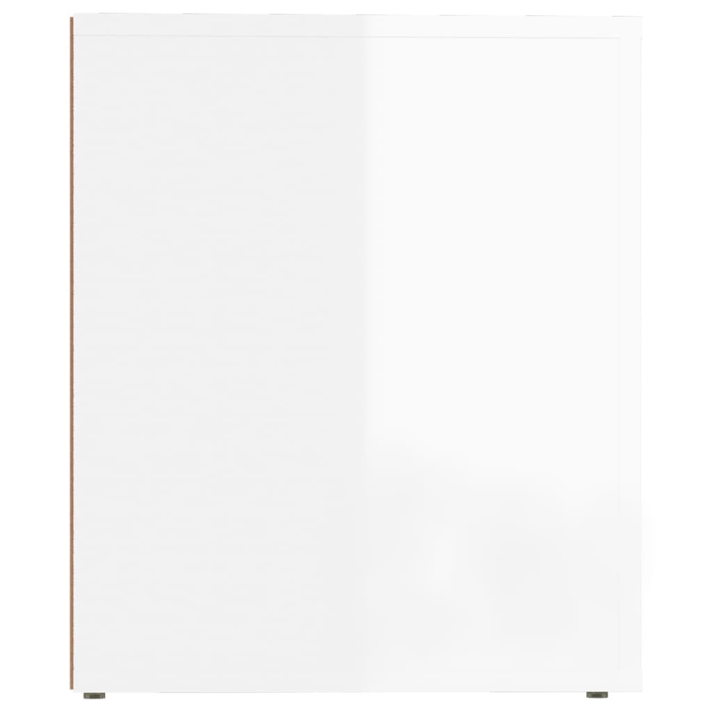 vidaXL Noční stolek bílý s vysokým leskem 50 x 39 x 47 cm