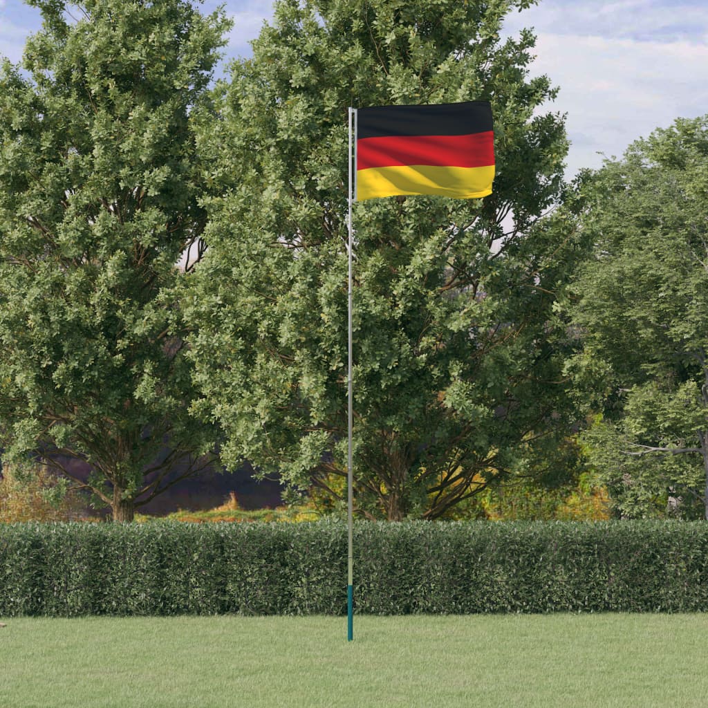 vidaXL Vlajka Německa a stožár 5,55 m hliník
