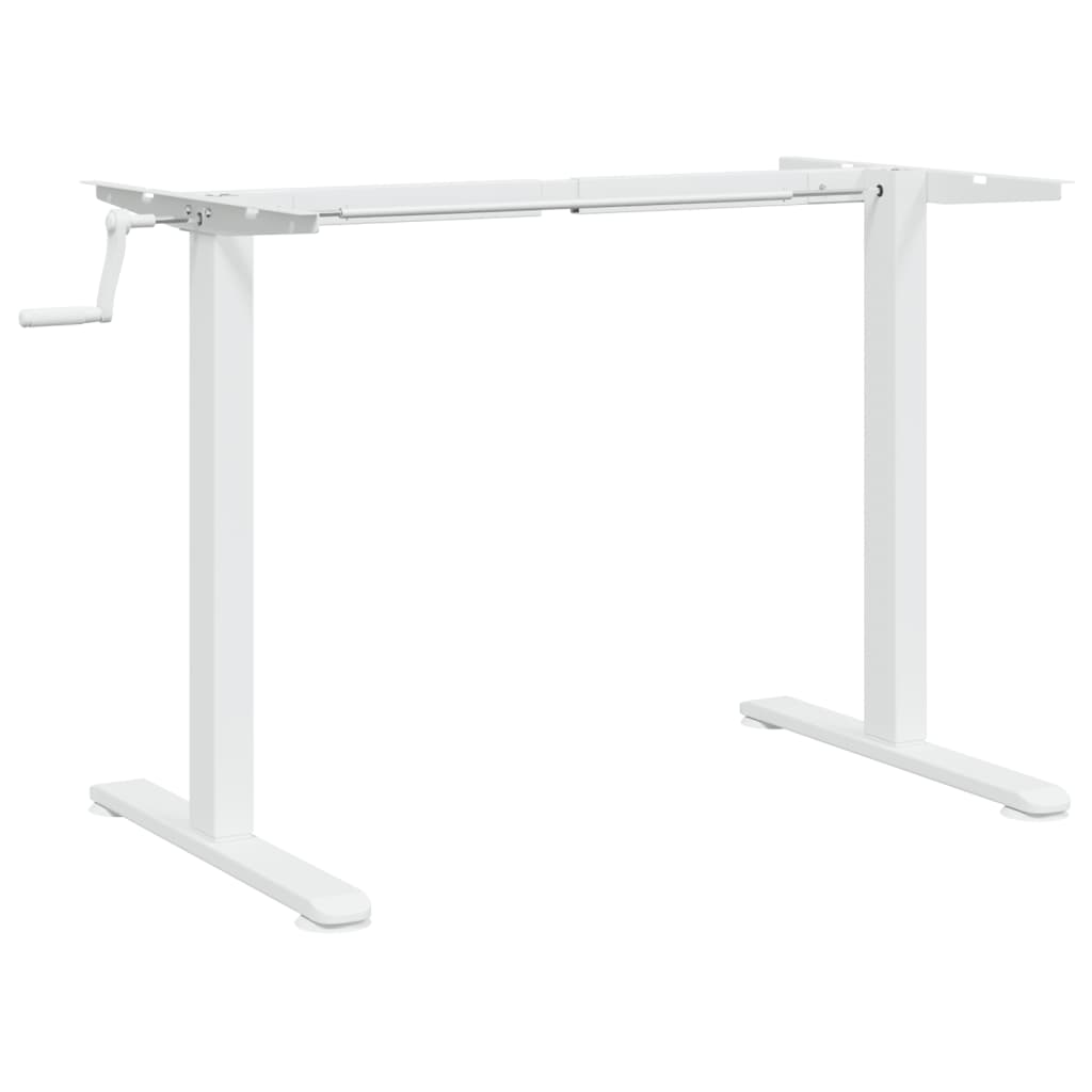 vidaXL Rám stojacího stolu bílý (94–135) x 60 x (70–114) cm ocel