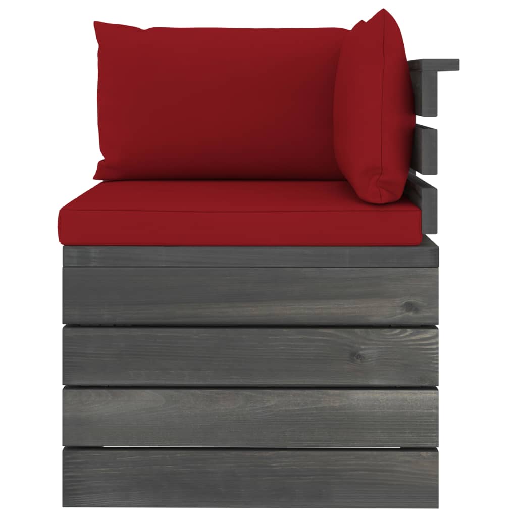 vidaXL 4dílná zahradní sedací souprava z palet + podušky borové dřevo