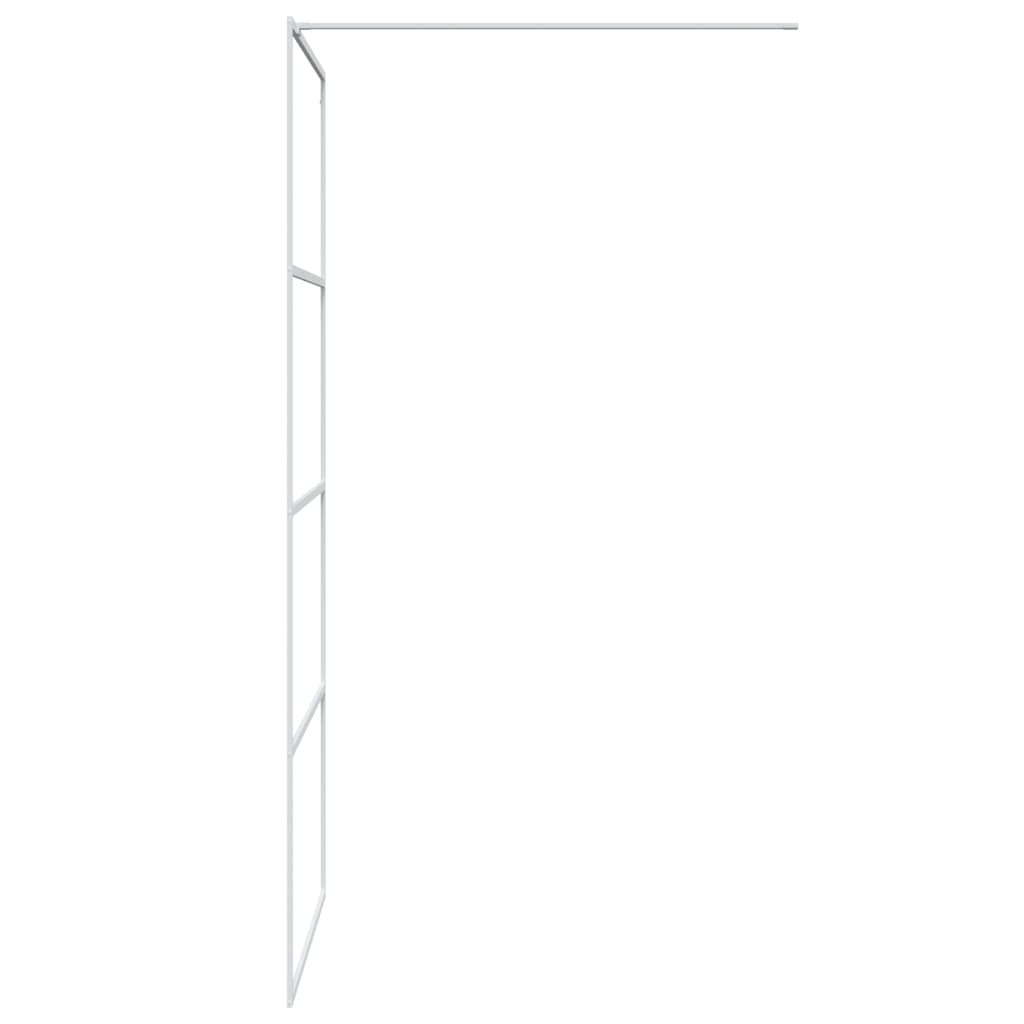 vidaXL Sprchová zástěna walk-in bílá 90 x 195 cm čiré ESG sklo
