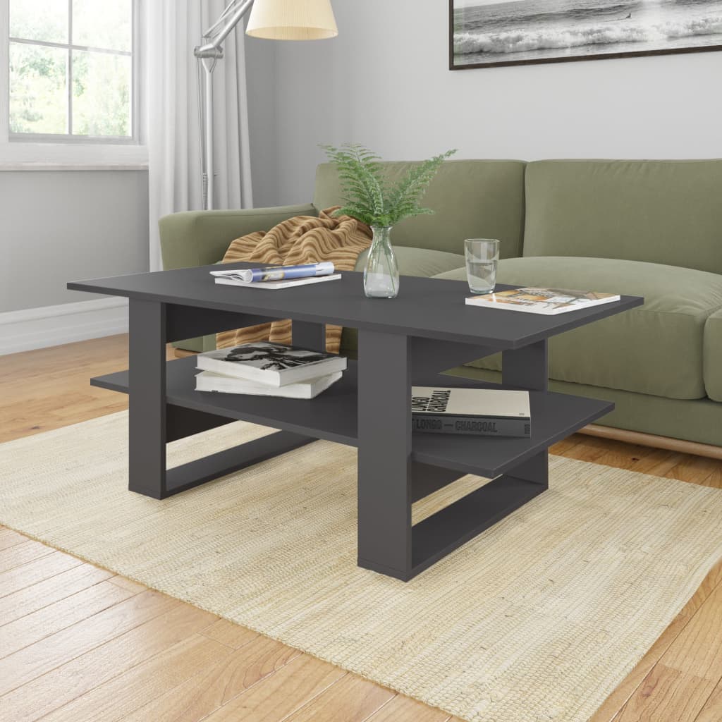 vidaXL Konferenční stolek šedý 110 x 55 x 42 cm dřevotříska