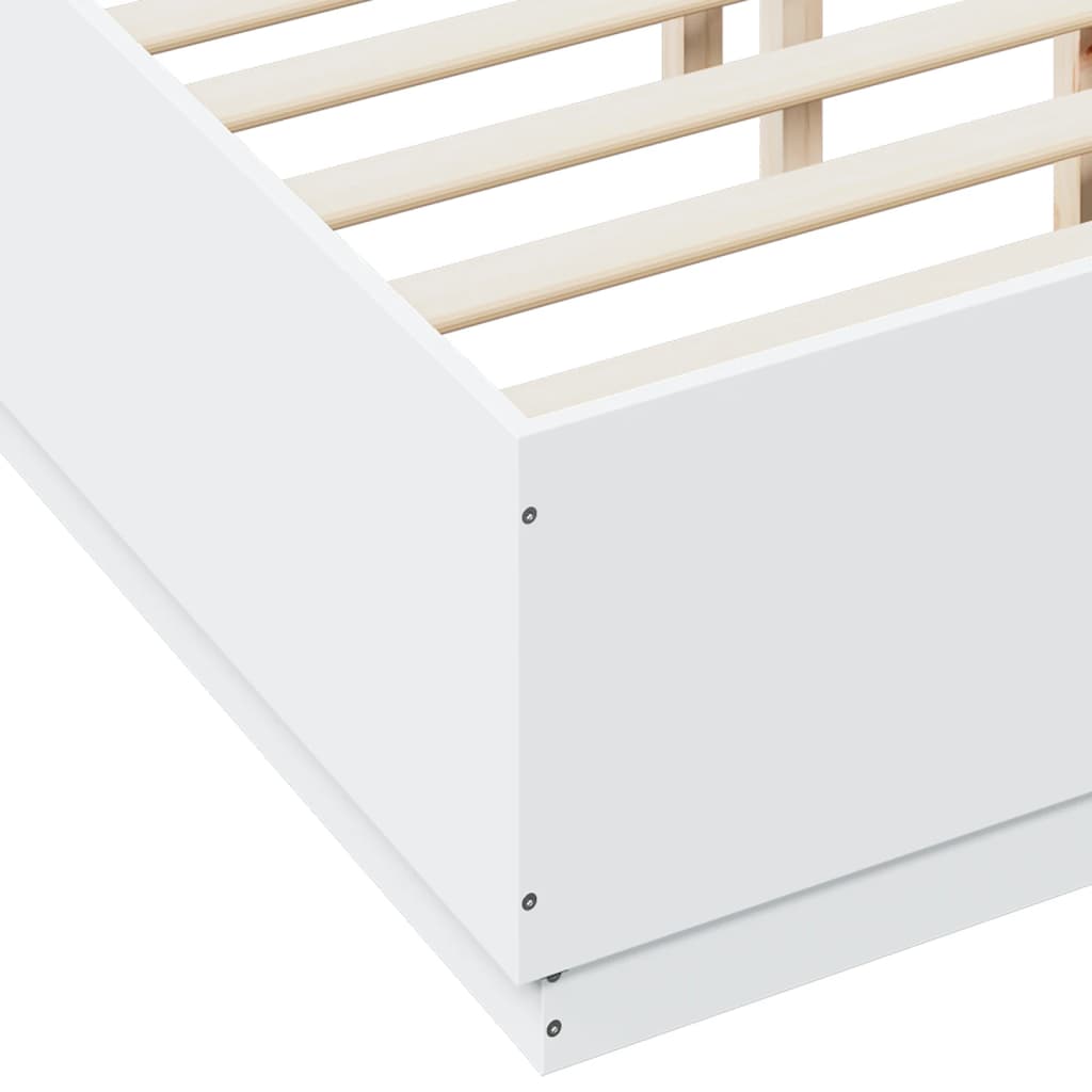 vidaXL Rám postele bílý 120 x 190 cm kompozitní dřevo