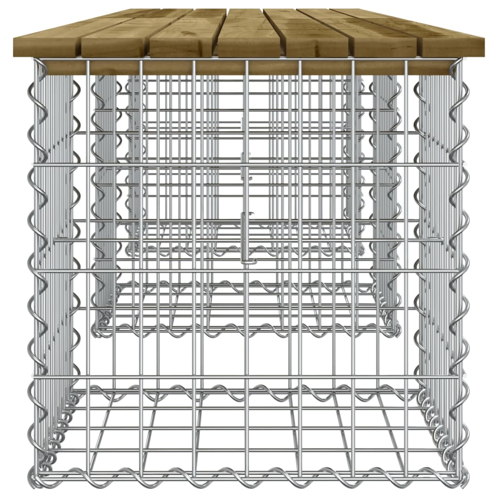 vidaXL Zahradní lavice gabionový design 203 x 44 x 42 cm borové dřevo