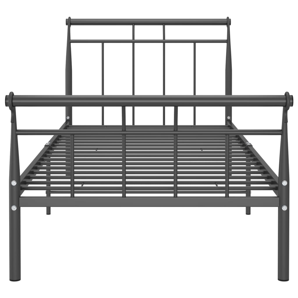 vidaXL Rám postele černý kovový 100 x 200 cm