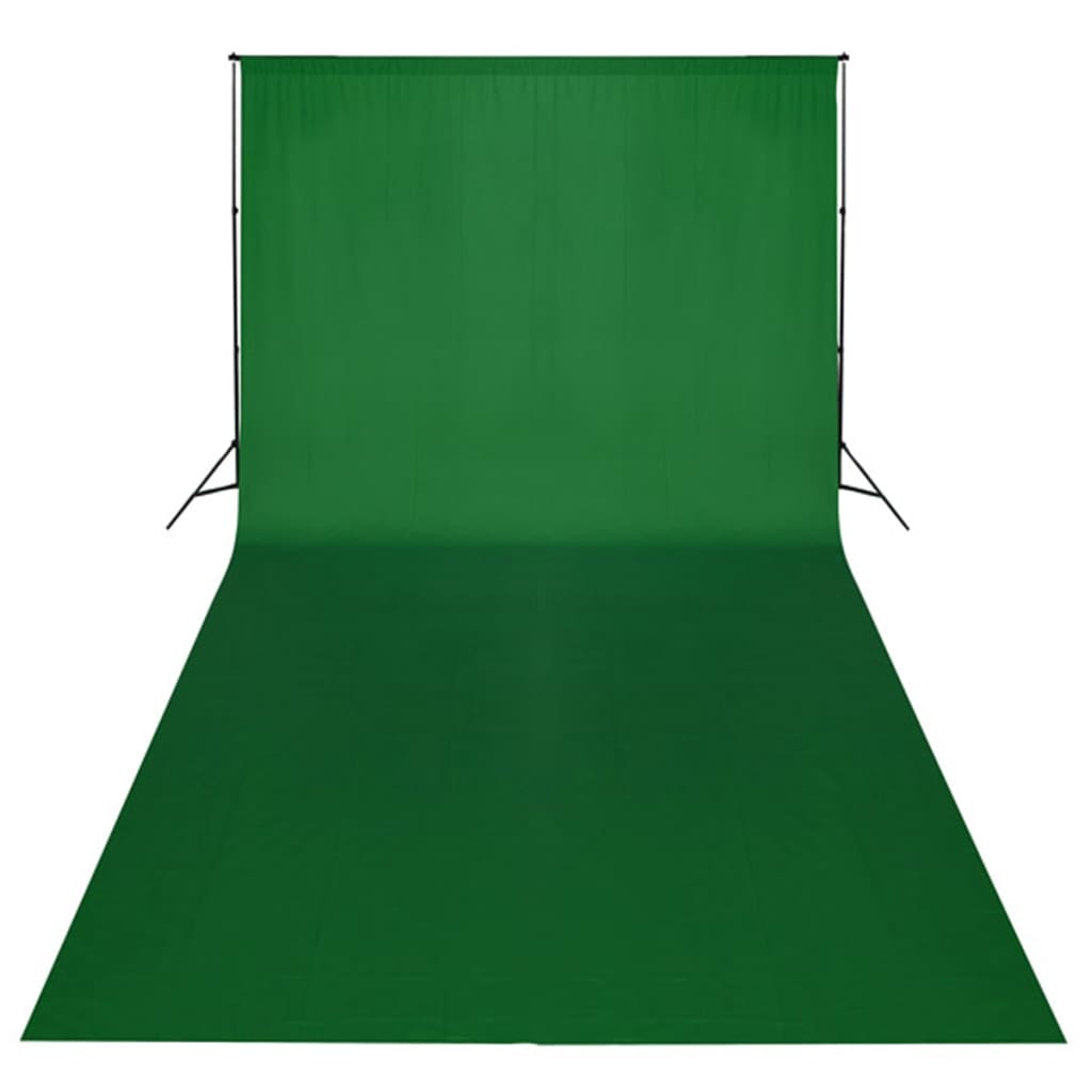 vidaXL Studiová sada světel a zeleného pozadí 600 x 300 cm
