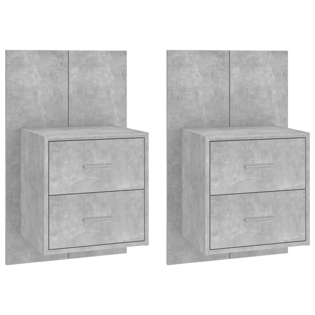 vidaXL Nástěnné noční stolky 2 ks betonově šedé
