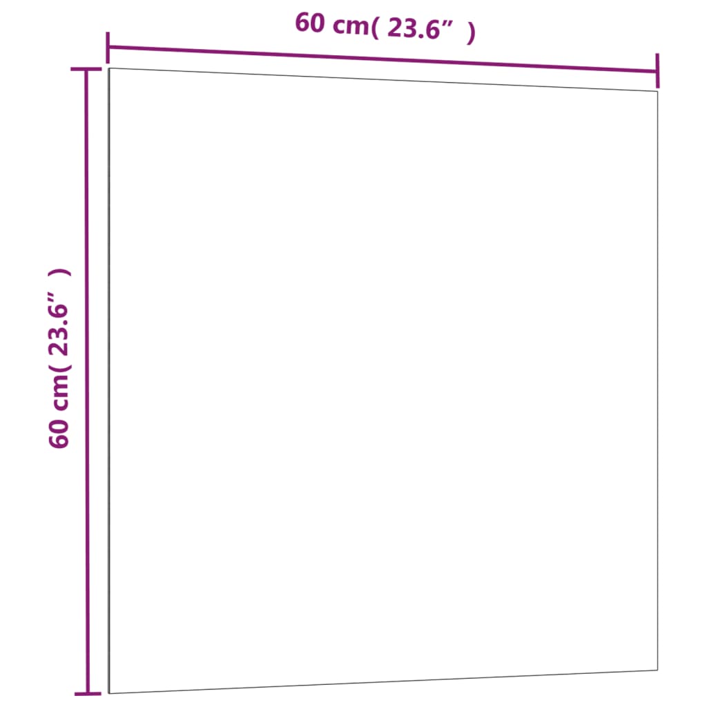 vidaXL Nástěnná magnetická tabule černá 60 x 60 cm tvrzené sklo