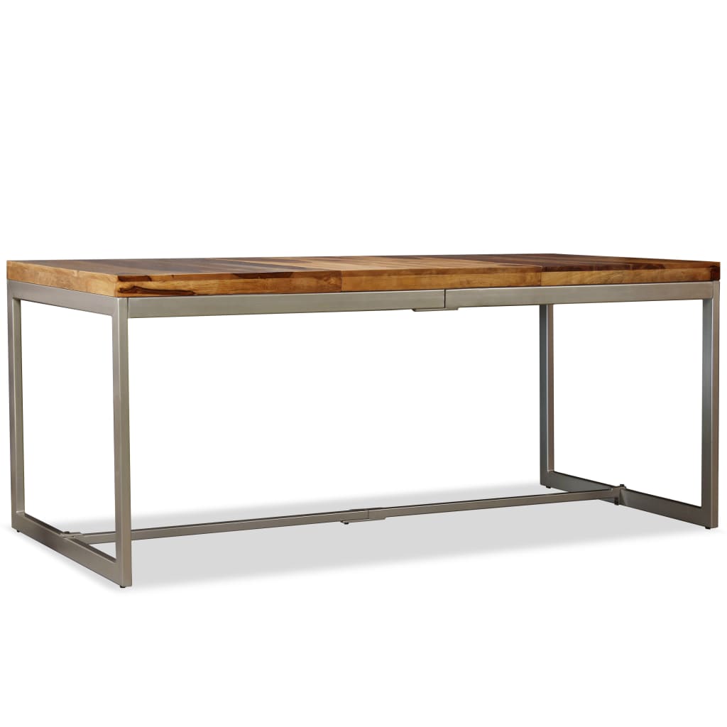 vidaXL Jídelní stůl masivní sheeshamové dřevo a ocel 180 cm