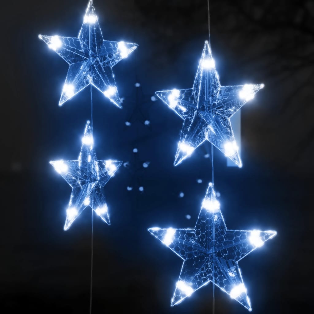 vidaXL Světelný závěs hvězdičky 500 LED modré světlo 8 funkcí