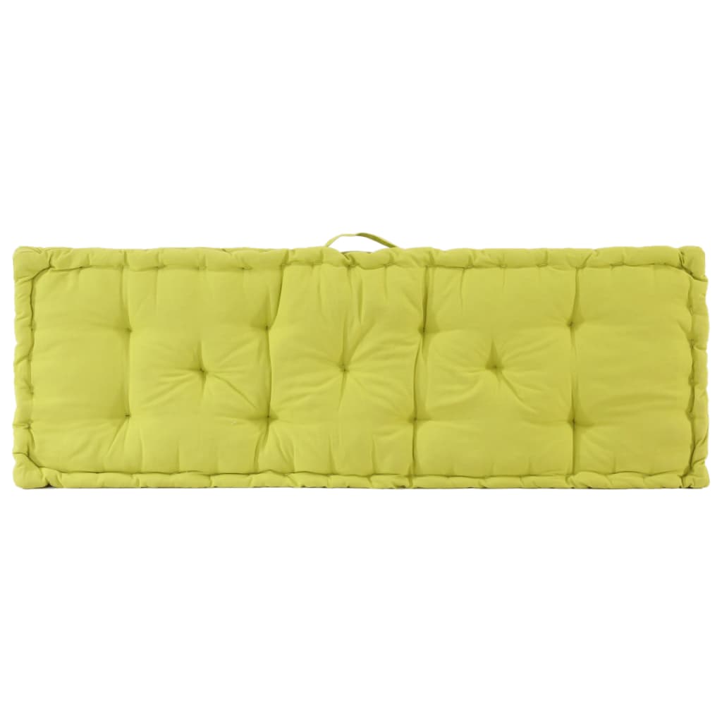 vidaXL Poduška na nábytek z palet bavlna 120 x 40 x 7 cm zelená