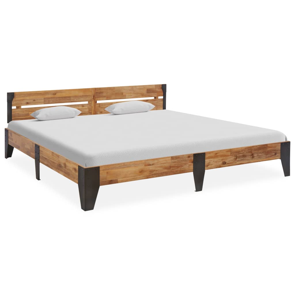 vidaXL Rám postele masivní akáciové dřevo broušený povrch 200 x 200 cm