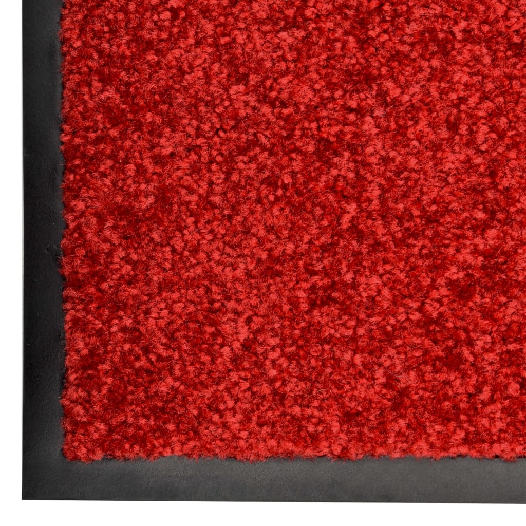 vidaXL Rohožka pratelná červená 90 x 120 cm
