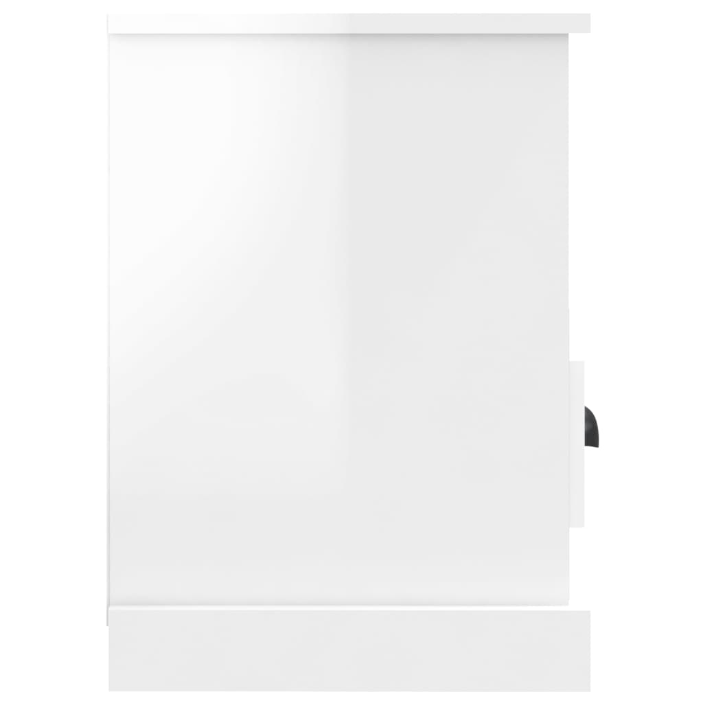 vidaXL TV skříňka bílá s vysokým leskem 80x35x50 cm kompozitní dřevo
