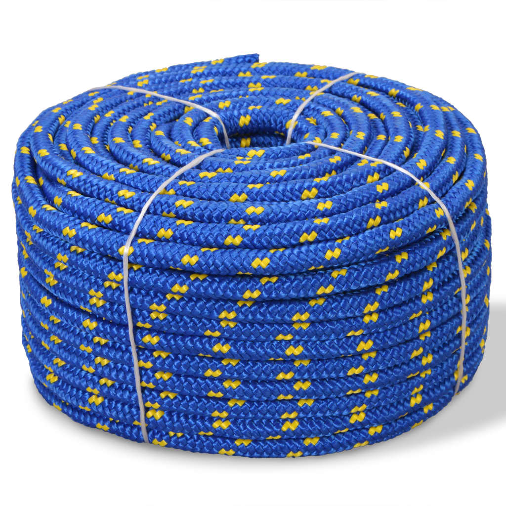 vidaXL Námořní lodní lano, polypropylen, 12 mm, 50 m, modrá