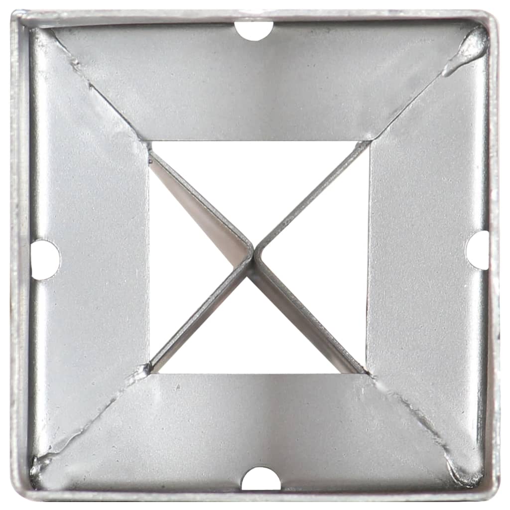 vidaXL Kotvící hroty 2 ks stříbrné 9 x 9 x 90 cm pozinkovaná ocel