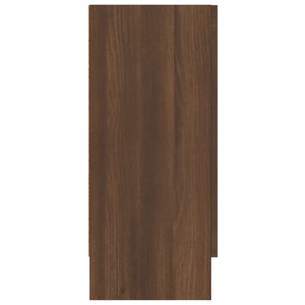 vidaXL Vitrína hnědý dub 120 x 30,5 x 70 cm kompozitní dřevo