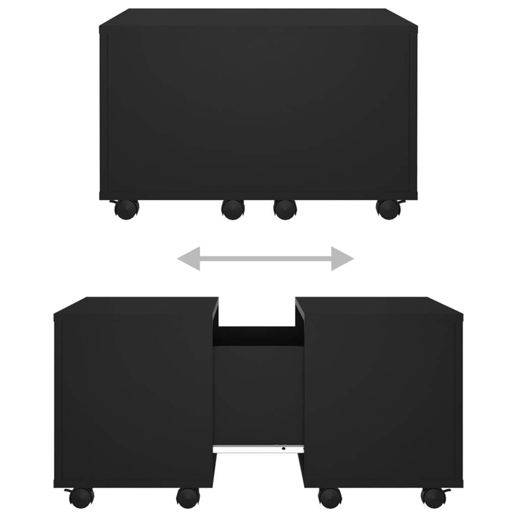 vidaXL Konferenční stolek černý 60 x 60 x 38 cm dřevotříska