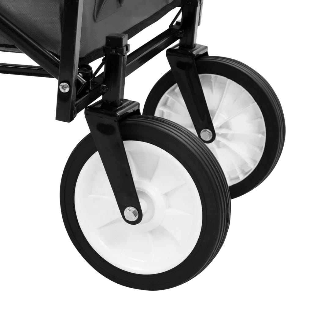 vidaXL Skládací ruční vozík ocel šedý