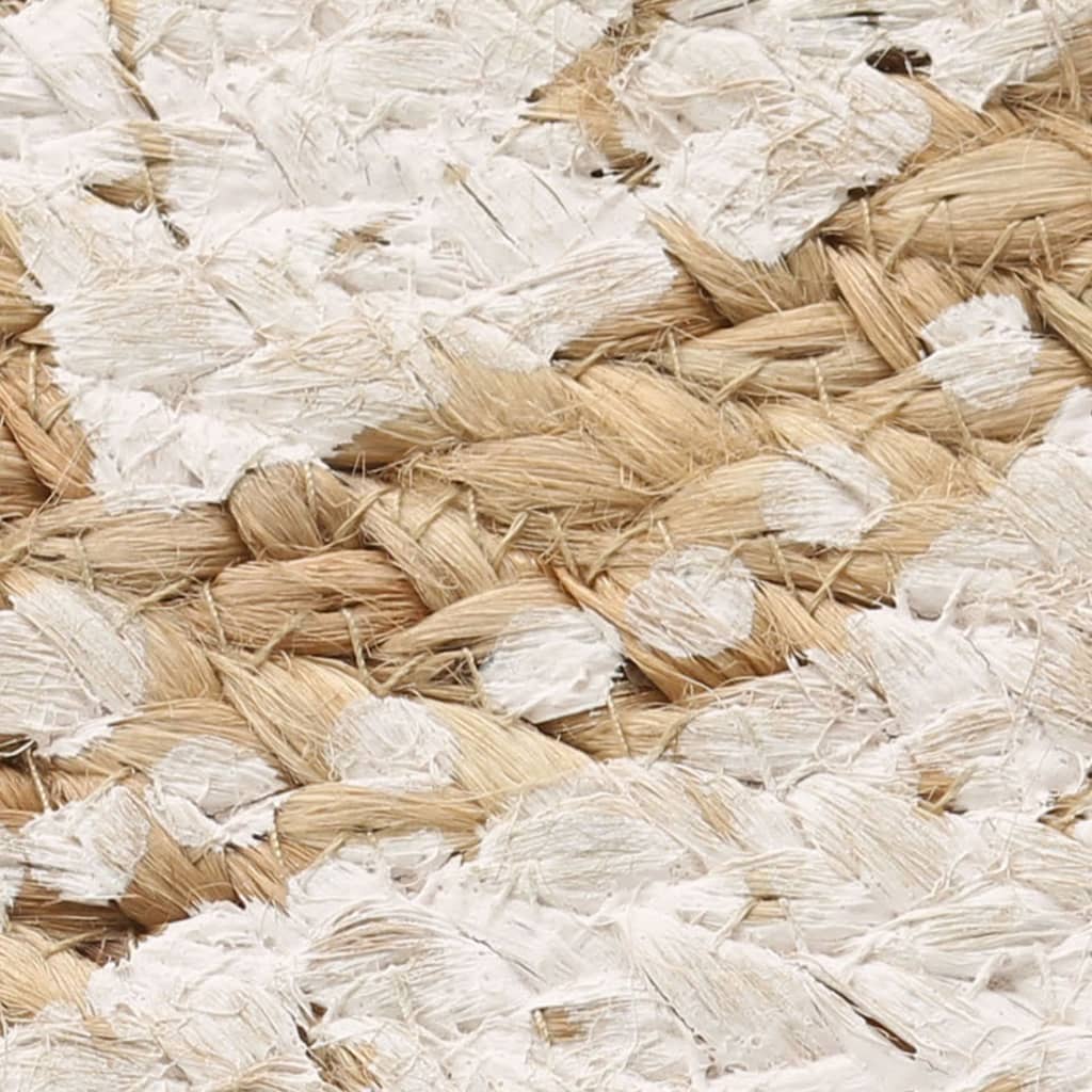 vidaXL Kusový koberec ze splétané juty s potiskem 90 cm kulatý