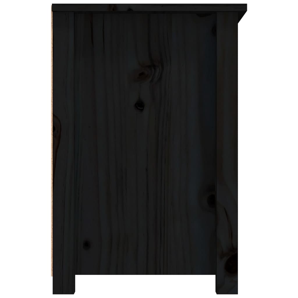 vidaXL TV skříňka černá 79x35x52 cm masivní borové dřevo
