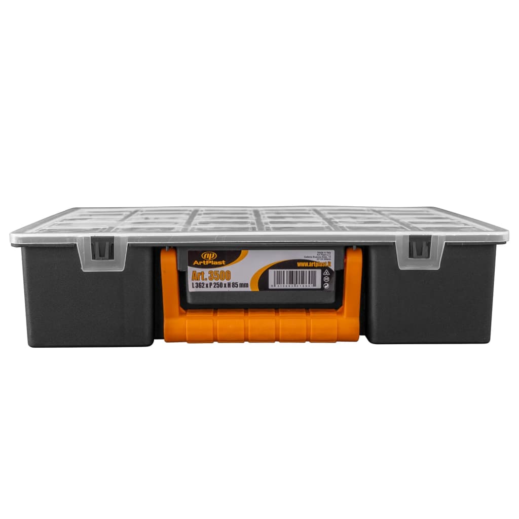 vidaXL Boxy na součástky 2 ks odnímatelné přepážky 360x250x85 mm PP
