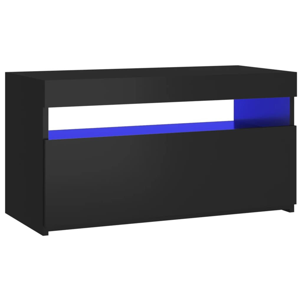 vidaXL TV skříňka s LED osvětlením černá 75 x 35 x 40 cm