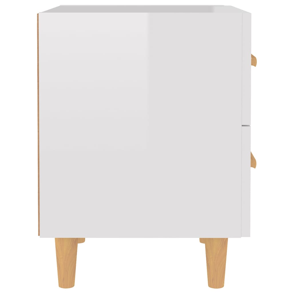 vidaXL Noční stolek bílý s vysokým leskem 40 x 35 x 47,5 cm
