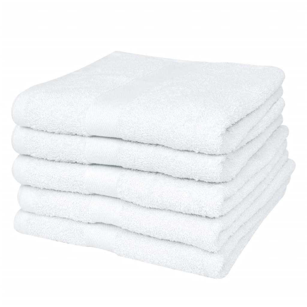 vidaXL Sada hotelových ručníků 50 ks bavlna 400 g/m² 30 x 30 cm bílá