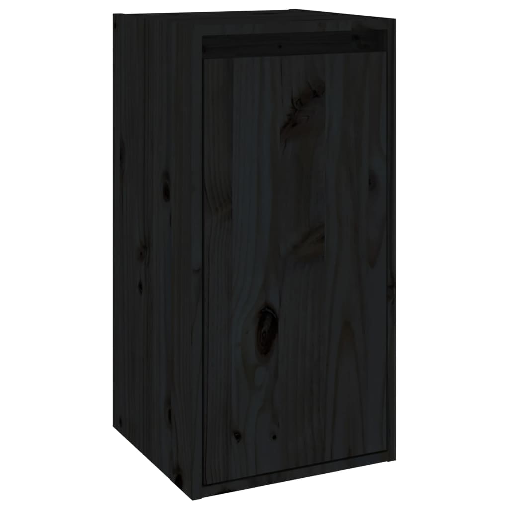 vidaXL Nástěnná skříňka černá 30 x 30 x 60 cm masivní borové dřevo