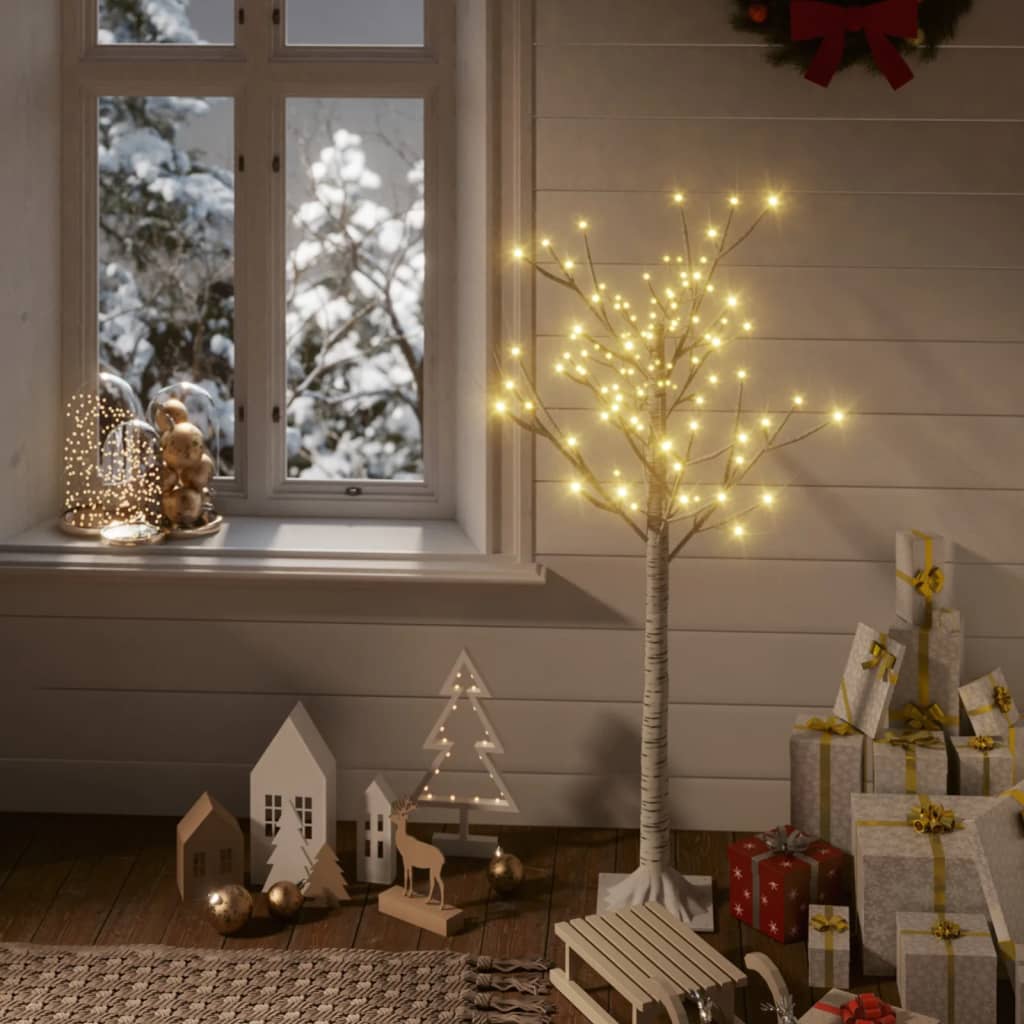 vidaXL Vánoční stromek 120 teplých bílých LED 1,2 m vrba dovnitř i ven