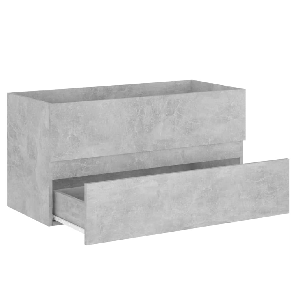 vidaXL Skříňka pod umyvadlo betonově šedá 90x38,5x45 cm dřevotříska