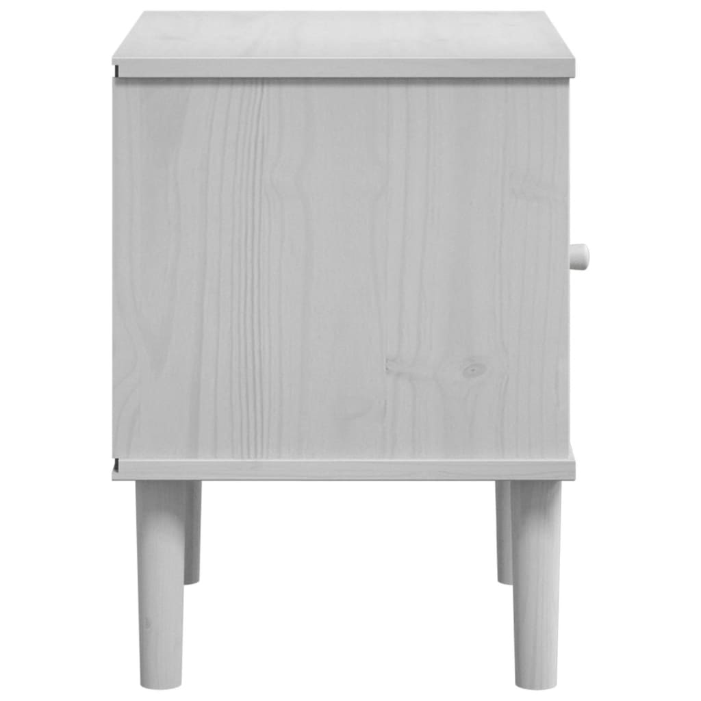 vidaXL Noční stolek SENJA ratanový vzhled bílý 40x35x48 cm borovice