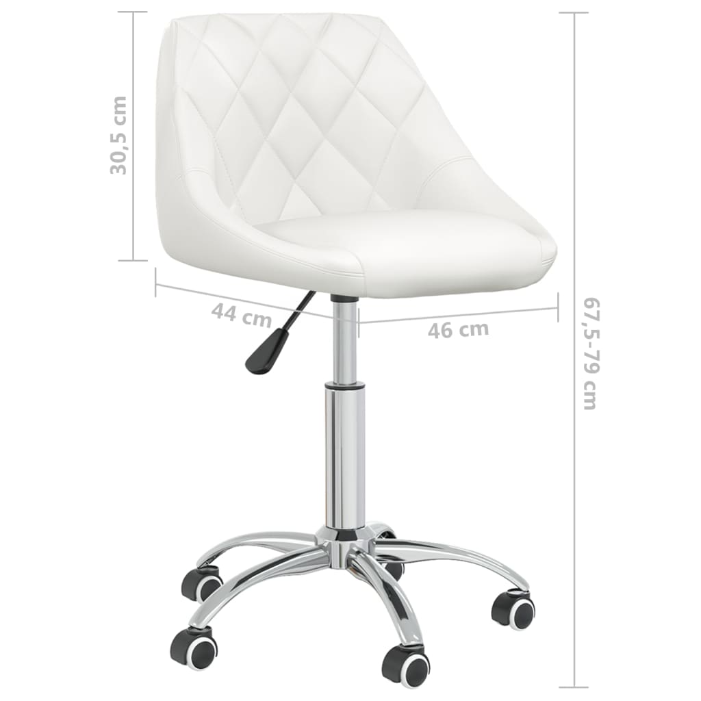 vidaXL Otočné jídelní židle 4 ks bílé umělá kůže